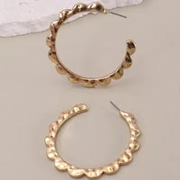 GOLD EDGE HOOP EARRING