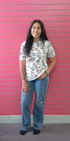 White Paisley Top
