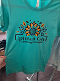 Uptown Girl Teal Tee
