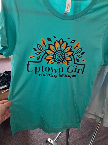 Uptown Girl Teal Tee