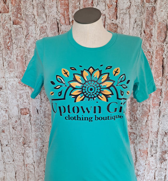 Uptown Girl Teal Tee