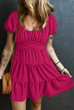 Rose Red Swiss Dot Dress