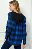 BLUE CHECK W/HOOD JACKET