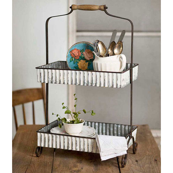 Corrugated Two-Tier Tabletop Caddy