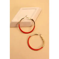 Doublesided Epoxy Hoop Earrings