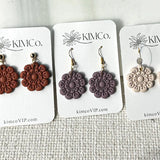 Embossed Flower Earring