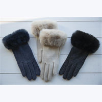 HEATHERED FUR GLOVES