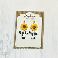 Sunflower & Cow Dangles