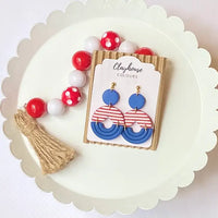 Red, White & Blue Clay Earrings