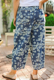 Barrel Jeans Blue Dainty Floral