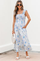 SKY BLUE FLORAL DRESS