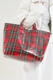 RED PLAID TOTE