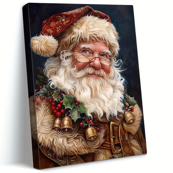 Vintage Santa Canvas Wall Art