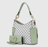 Penelope Circular Print Shoulder Bag With Matching Wallet