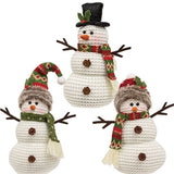 Green Nordic Knit Snowman Sitter