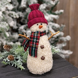 Burgundy Hat Snowman