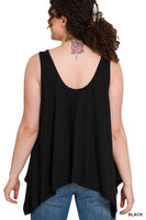 ELISA Oversized shark bite tank top