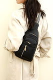 Vegan leather crossbody sling chest