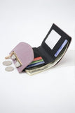 Crocodile pattern vegan leather trifold wallet