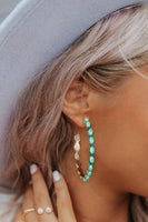 Turquoise Hoops