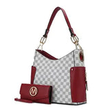 Penelope Circular Print Shoulder Bag With Matching Wallet