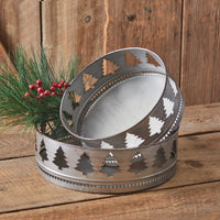 Round Christmas Tree Trays Asst