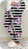 Striped Blossom Capri