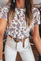 White Paisley Top