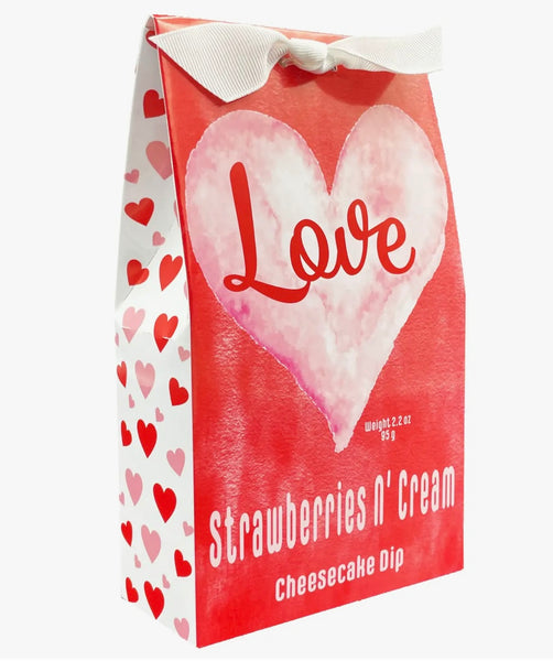 Valentine's Day Strawberries N Cream Cheesecake Dip Gift Box