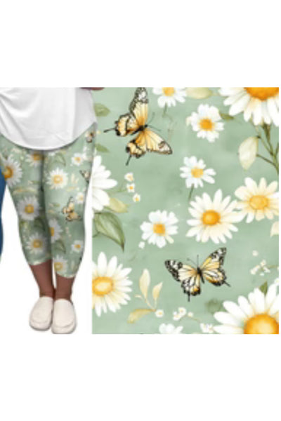 Daisy Butterfly Capri W/Pockets