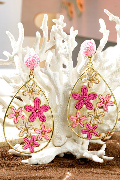 Pink Floral Earring