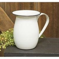 White Enamel Pitcher