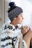 Crochet cable knitted headband warmer