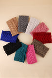 Crochet cable knitted headband warmer