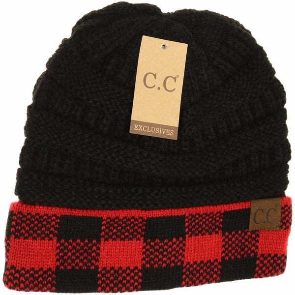 Buffalo Check Knit Beanie