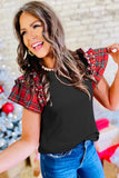 Holiday Plaid Top