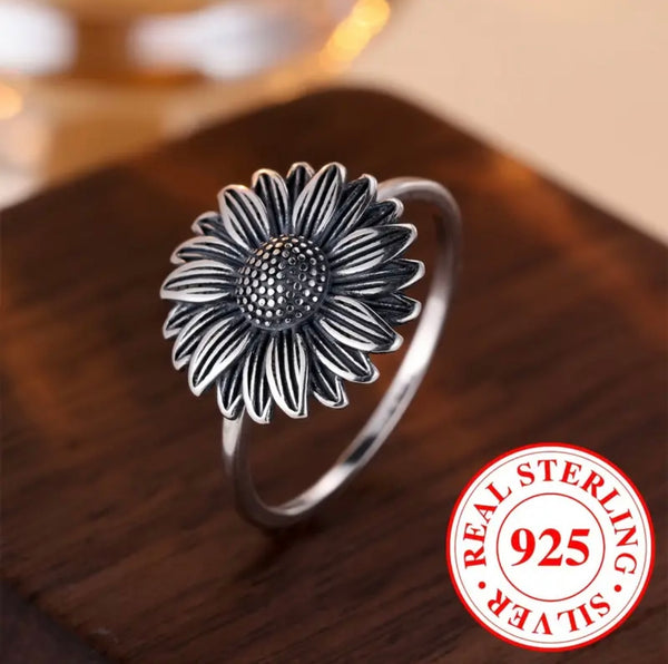 Sunflower Flower Ring