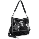 Daisy Rhinestone Hobo Handbag