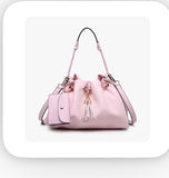 Aaliyah Pleated Drawstring Bucket Bag w/ Removable Coin Pouch