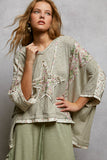 POL Lt Grey Star Top
