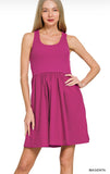 KNIT & WOVEN DRESS WITH POCKET