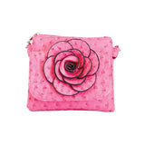 Floral Ostrich Crossbody Bag