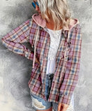 Pink Plaid Hoodie