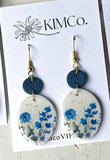 Blue Floral Earring Asst
