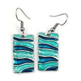 Pewter Earrings Color Enamel