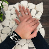 Cuff Bracelet - Spiral Ovals