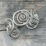 Cuff Bracelet - Spiral Ovals