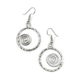 Earrings - Small Spiral in Hoop