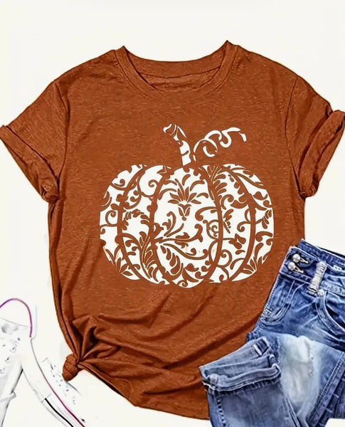 Rust Pumpkin Tee Top