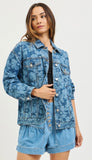 Denim Floral Jacket